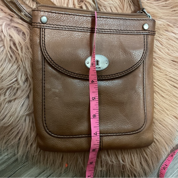 Fossil Brown Genuine Leather Crossbody Bag - Picture 9 of 9